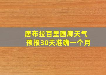 唐布拉百里画廊天气预报30天准确一个月