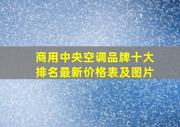 商用中央空调品牌十大排名最新价格表及图片