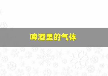 啤酒里的气体