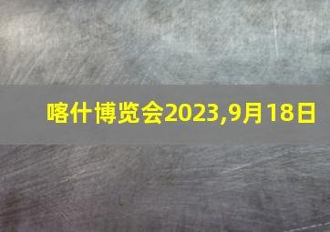 喀什博览会2023,9月18日