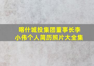 喀什城投集团董事长李小伟个人简历照片大全集