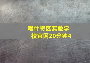 喀什特区实验学校官网20分钟4