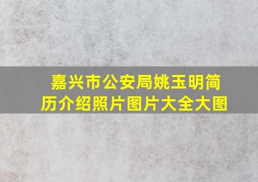 嘉兴市公安局姚玉明简历介绍照片图片大全大图