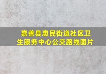 嘉善县惠民街道社区卫生服务中心公交路线图片