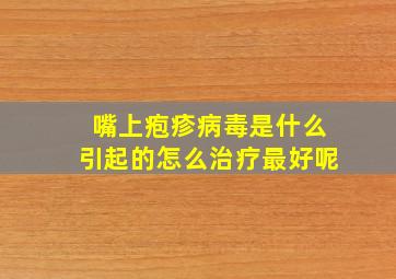 嘴上疱疹病毒是什么引起的怎么治疗最好呢