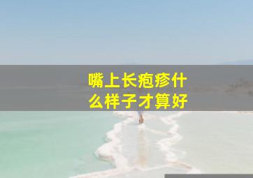 嘴上长疱疹什么样子才算好