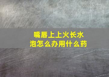 嘴唇上上火长水泡怎么办用什么药