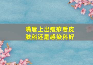 嘴唇上出疱疹看皮肤科还是感染科好