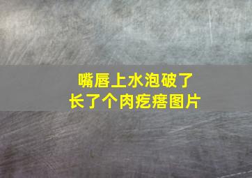 嘴唇上水泡破了长了个肉疙瘩图片