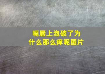 嘴唇上泡破了为什么那么痒呢图片