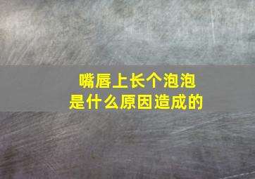 嘴唇上长个泡泡是什么原因造成的