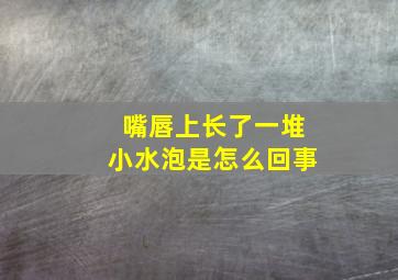 嘴唇上长了一堆小水泡是怎么回事