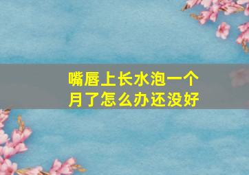 嘴唇上长水泡一个月了怎么办还没好