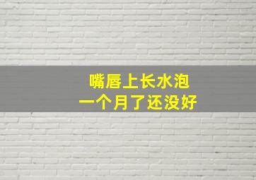 嘴唇上长水泡一个月了还没好