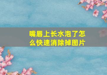 嘴唇上长水泡了怎么快速消除掉图片