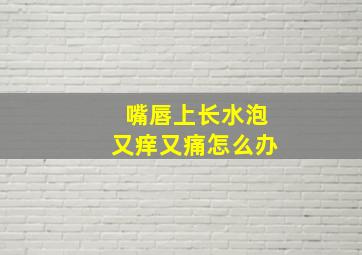 嘴唇上长水泡又痒又痛怎么办