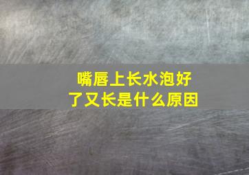 嘴唇上长水泡好了又长是什么原因