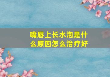 嘴唇上长水泡是什么原因怎么治疗好