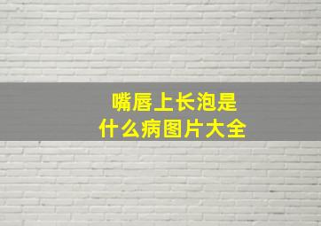 嘴唇上长泡是什么病图片大全