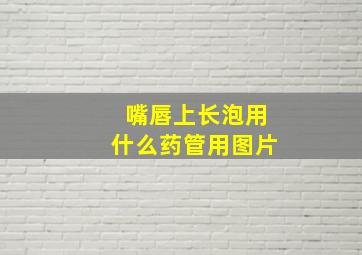 嘴唇上长泡用什么药管用图片