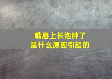 嘴唇上长泡肿了是什么原因引起的