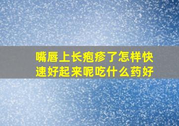 嘴唇上长疱疹了怎样快速好起来呢吃什么药好