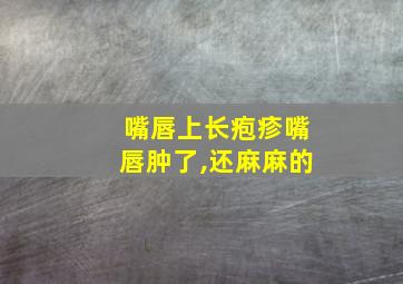 嘴唇上长疱疹嘴唇肿了,还麻麻的