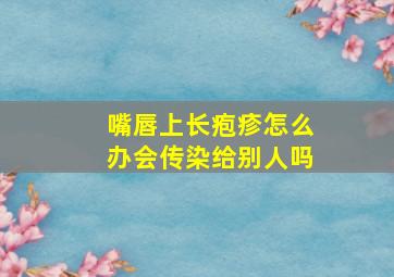 嘴唇上长疱疹怎么办会传染给别人吗