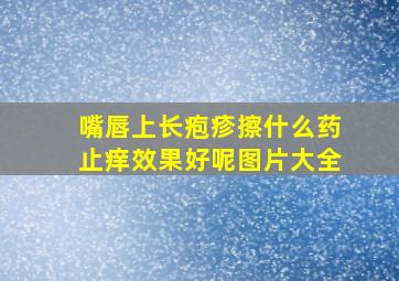 嘴唇上长疱疹擦什么药止痒效果好呢图片大全