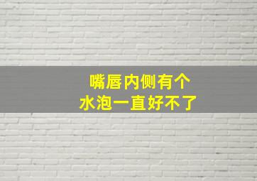 嘴唇内侧有个水泡一直好不了