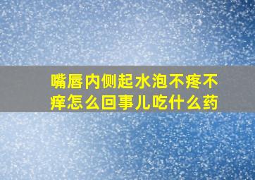 嘴唇内侧起水泡不疼不痒怎么回事儿吃什么药