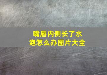 嘴唇内侧长了水泡怎么办图片大全