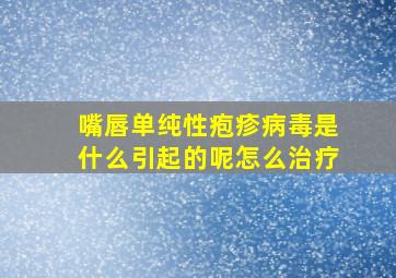 嘴唇单纯性疱疹病毒是什么引起的呢怎么治疗