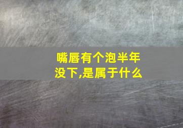 嘴唇有个泡半年没下,是属于什么