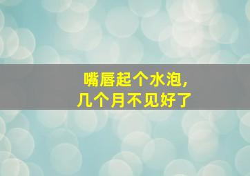 嘴唇起个水泡,几个月不见好了