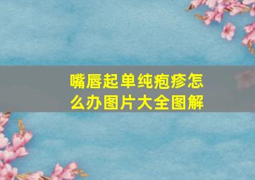 嘴唇起单纯疱疹怎么办图片大全图解