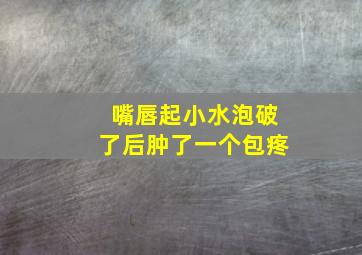 嘴唇起小水泡破了后肿了一个包疼