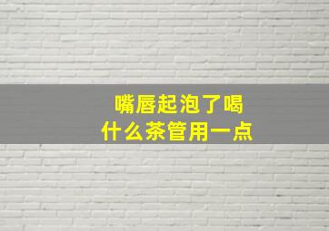 嘴唇起泡了喝什么茶管用一点