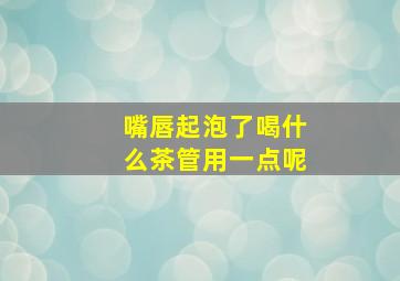 嘴唇起泡了喝什么茶管用一点呢