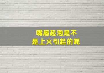 嘴唇起泡是不是上火引起的呢