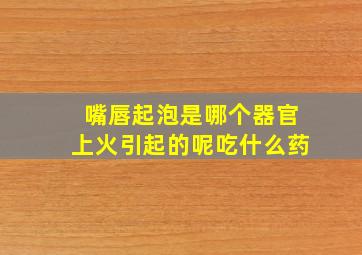 嘴唇起泡是哪个器官上火引起的呢吃什么药