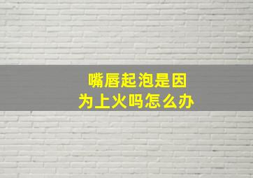 嘴唇起泡是因为上火吗怎么办