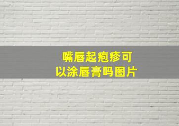 嘴唇起疱疹可以涂唇膏吗图片