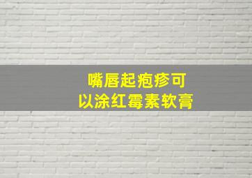 嘴唇起疱疹可以涂红霉素软膏