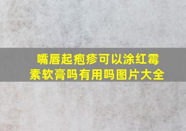 嘴唇起疱疹可以涂红霉素软膏吗有用吗图片大全