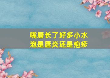 嘴唇长了好多小水泡是唇炎还是疱疹