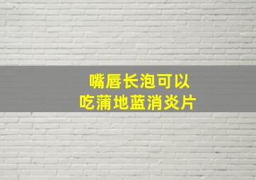 嘴唇长泡可以吃蒲地蓝消炎片