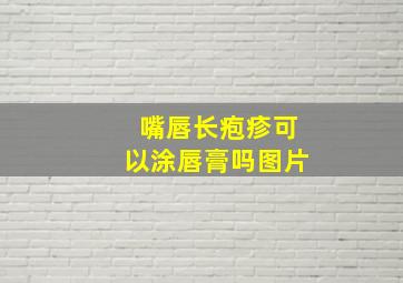 嘴唇长疱疹可以涂唇膏吗图片