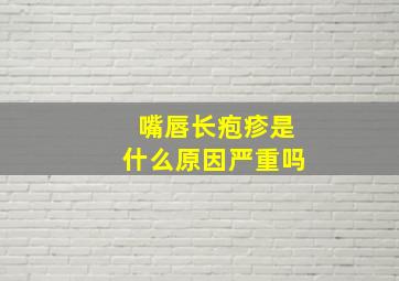 嘴唇长疱疹是什么原因严重吗