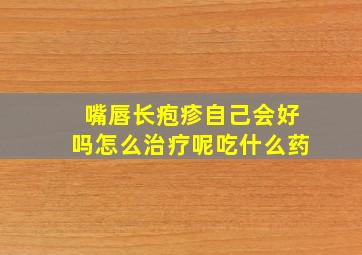 嘴唇长疱疹自己会好吗怎么治疗呢吃什么药